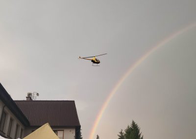 Lot śmigłowca - dzień strażaka