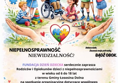 Niepełnosprawność – niewidzialność? Zobacz mnie. Zauważ moje potrzeby. Bądź obok.